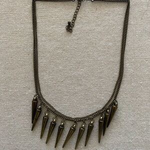 Bold Gothic Punk Spike Choker Necklace